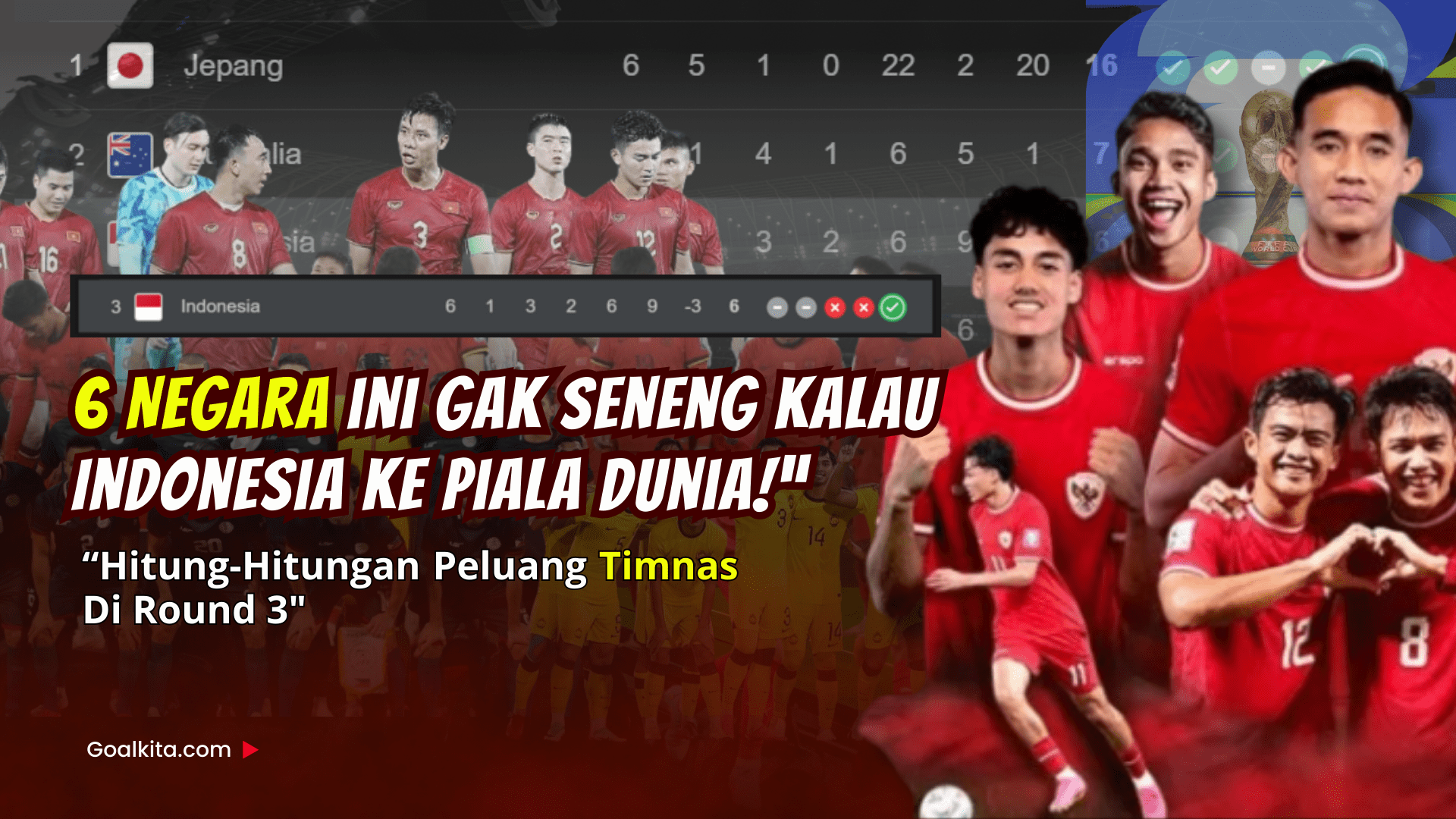 6 Negara Ini Gak Suka Kalau Sampai Timnas Masuk Piala Dunia.