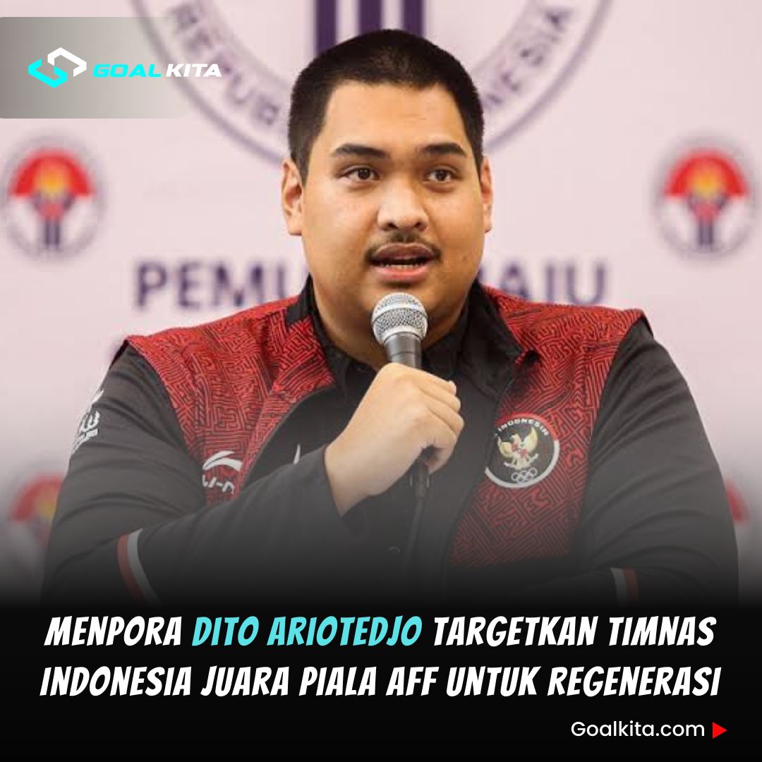 Menpora Dito Ariotedjo saat memberikan pernyataan di Istana Negara tentang target Timnas Indonesia di Piala AFF 2024