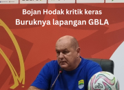 Kondisi Lapangan GBLA Jadi Sorotan, Bojan Hodak Sebut Hambat Performa Persib
